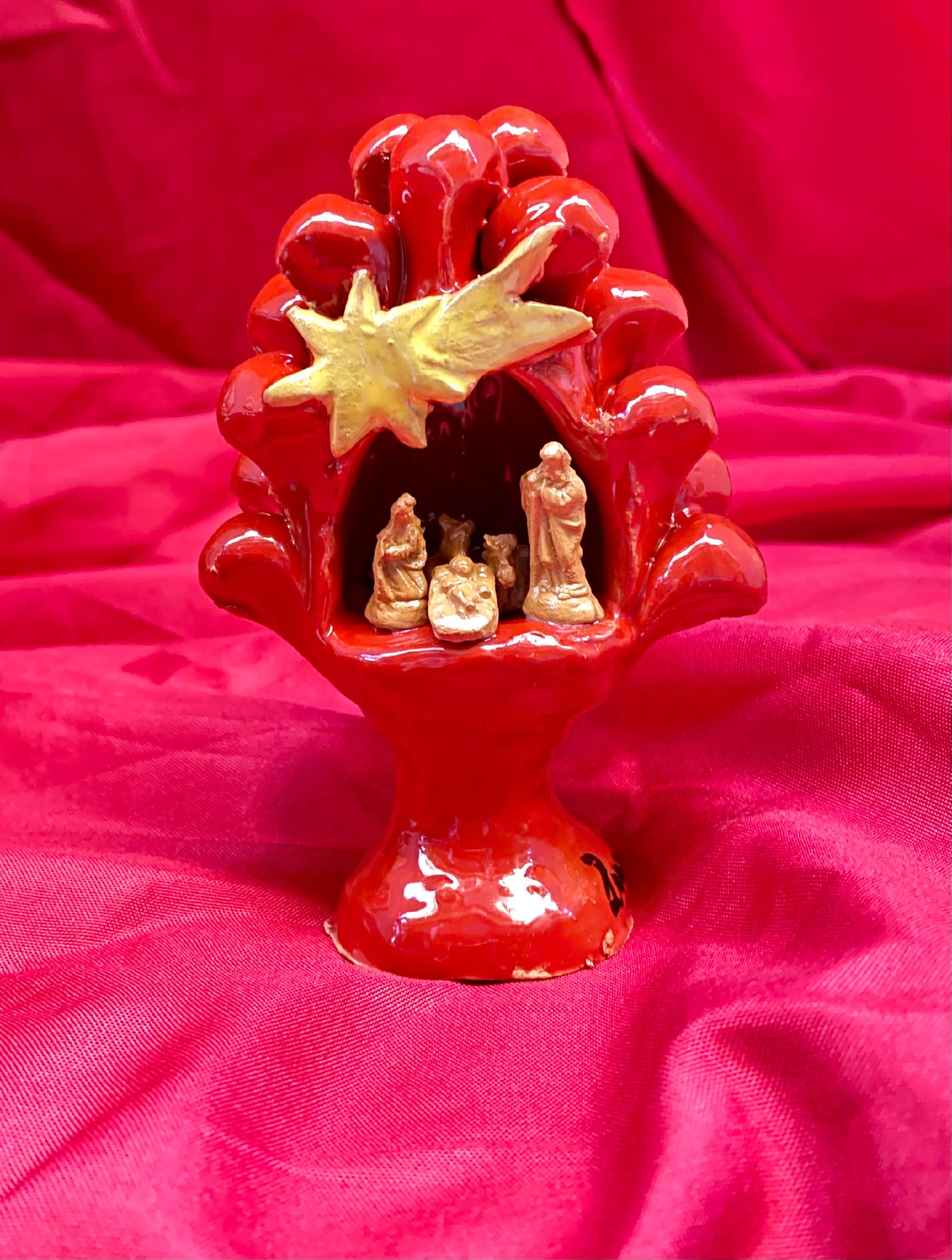 Presepe Pigna artigianale altezza 10 cm  Laura Buzzetta sicilia