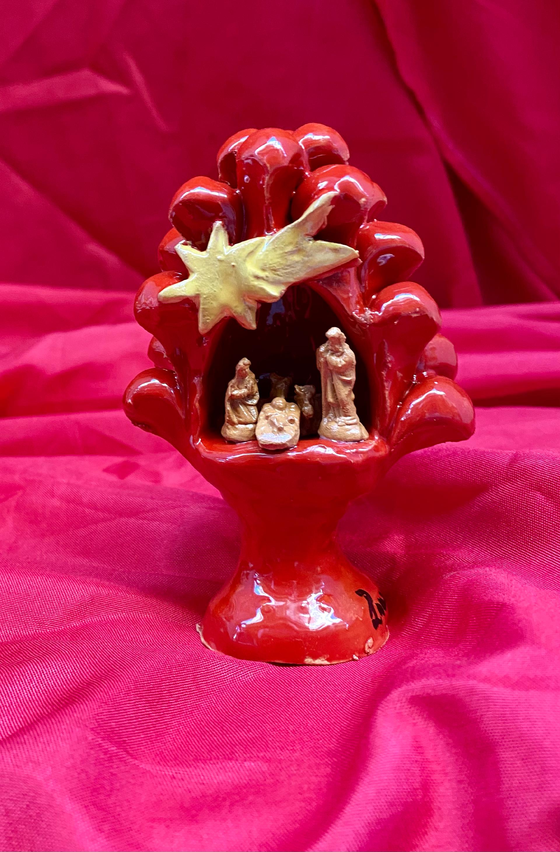 Presepe Pigna artigianale altezza 10 cm  Laura Buzzetta sicilia