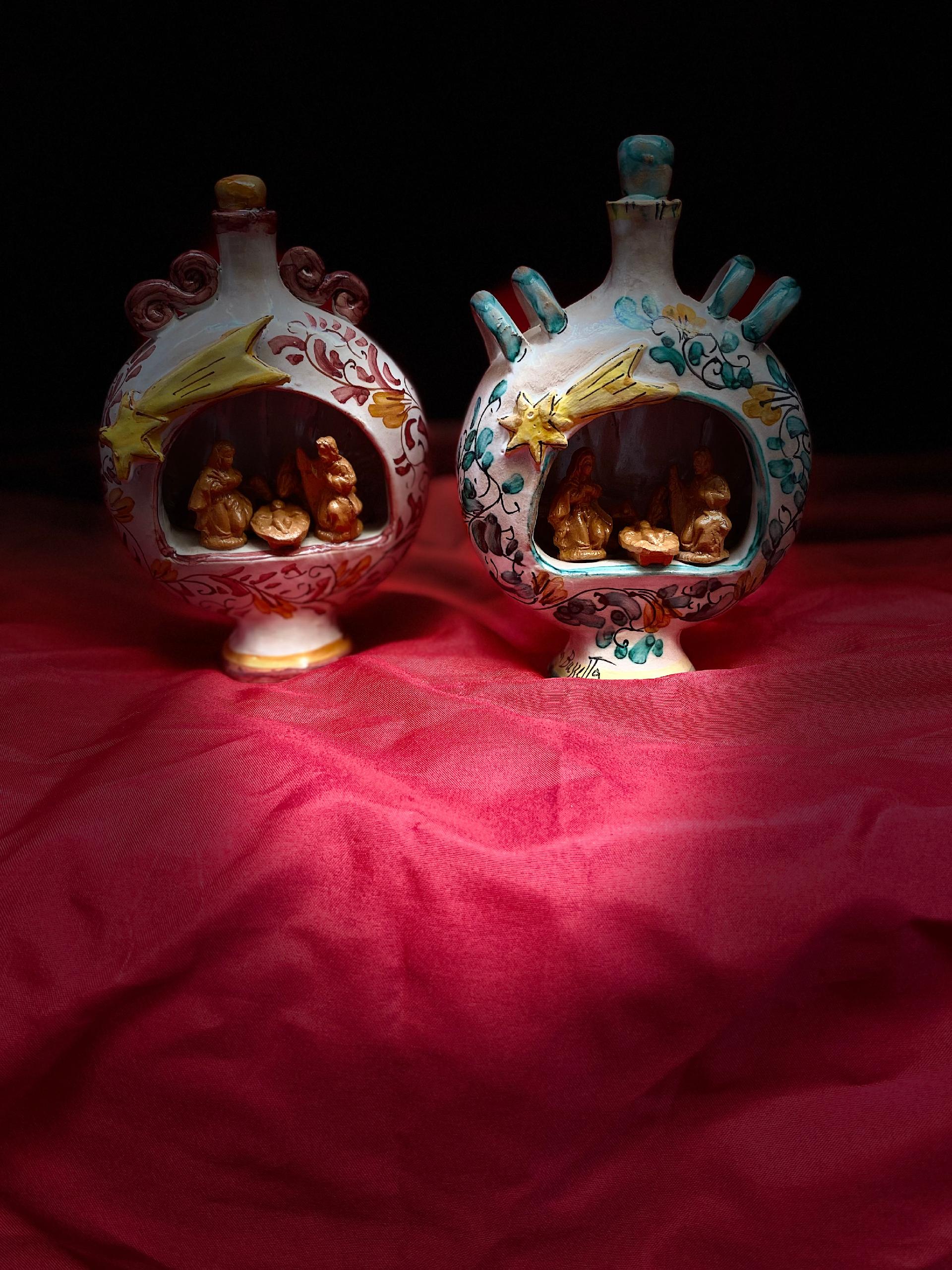 Presepino a Fiaschetto alt. 16 cm Laura Buzzetta natale