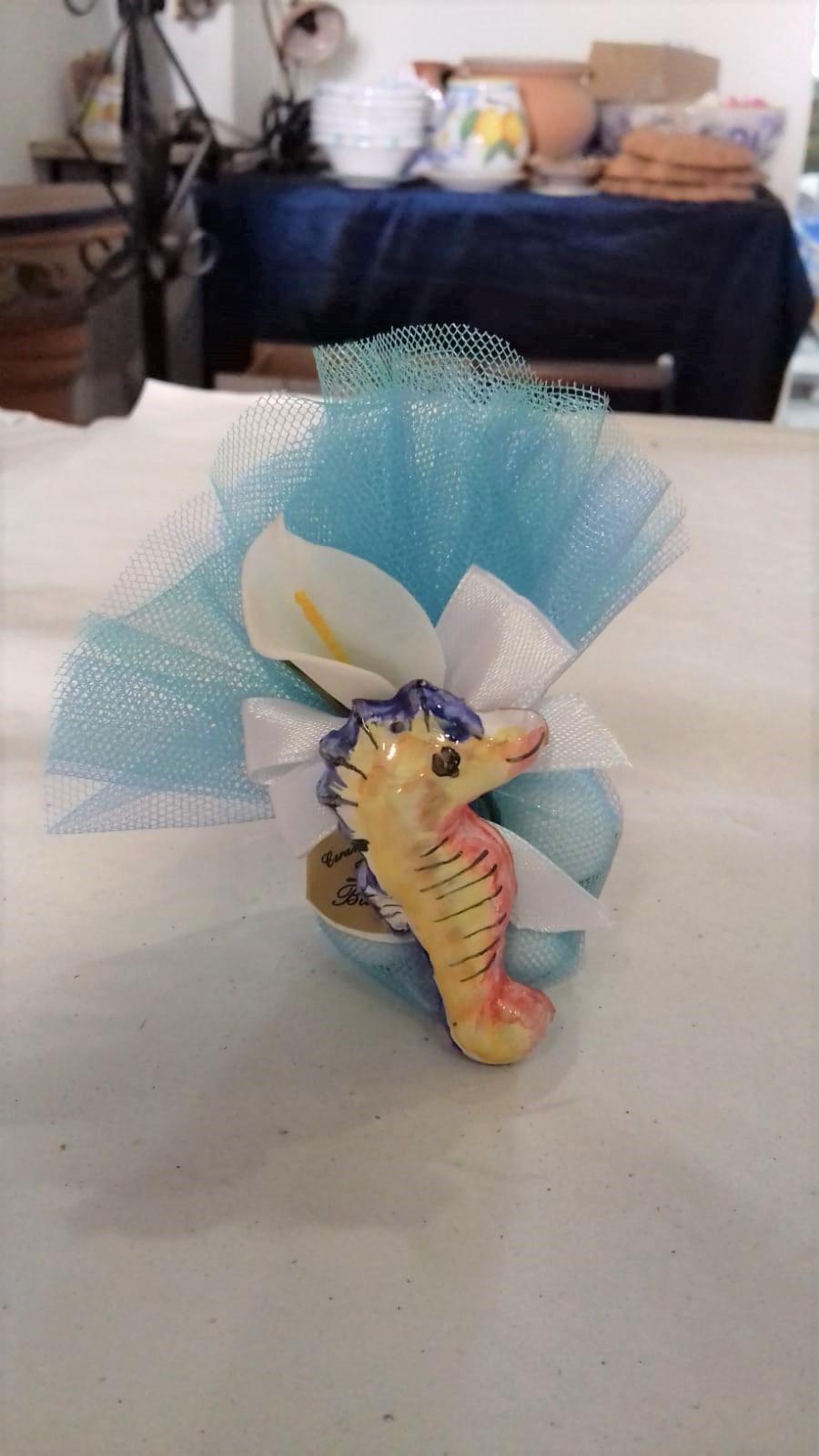 Elementi marini calamita o segnaposto - Bomboniera personalizzata con o senza coppetto Laura Buzzetta bomboniere ceramica