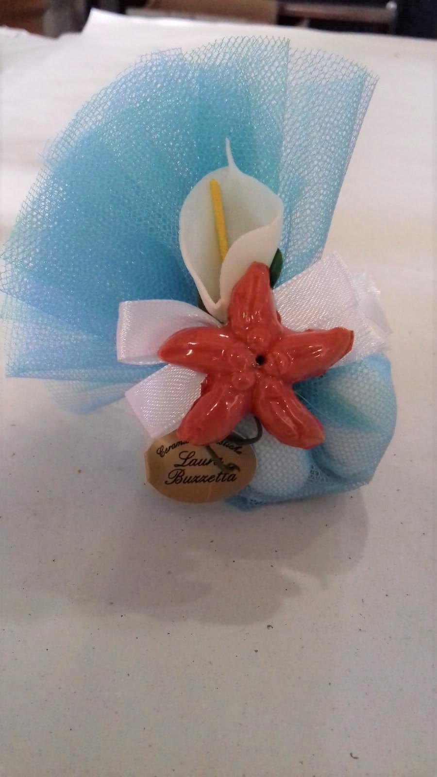 Elementi marini calamita o segnaposto - Bomboniera personalizzata con o senza coppetto Laura Buzzetta bomboniere ceramica