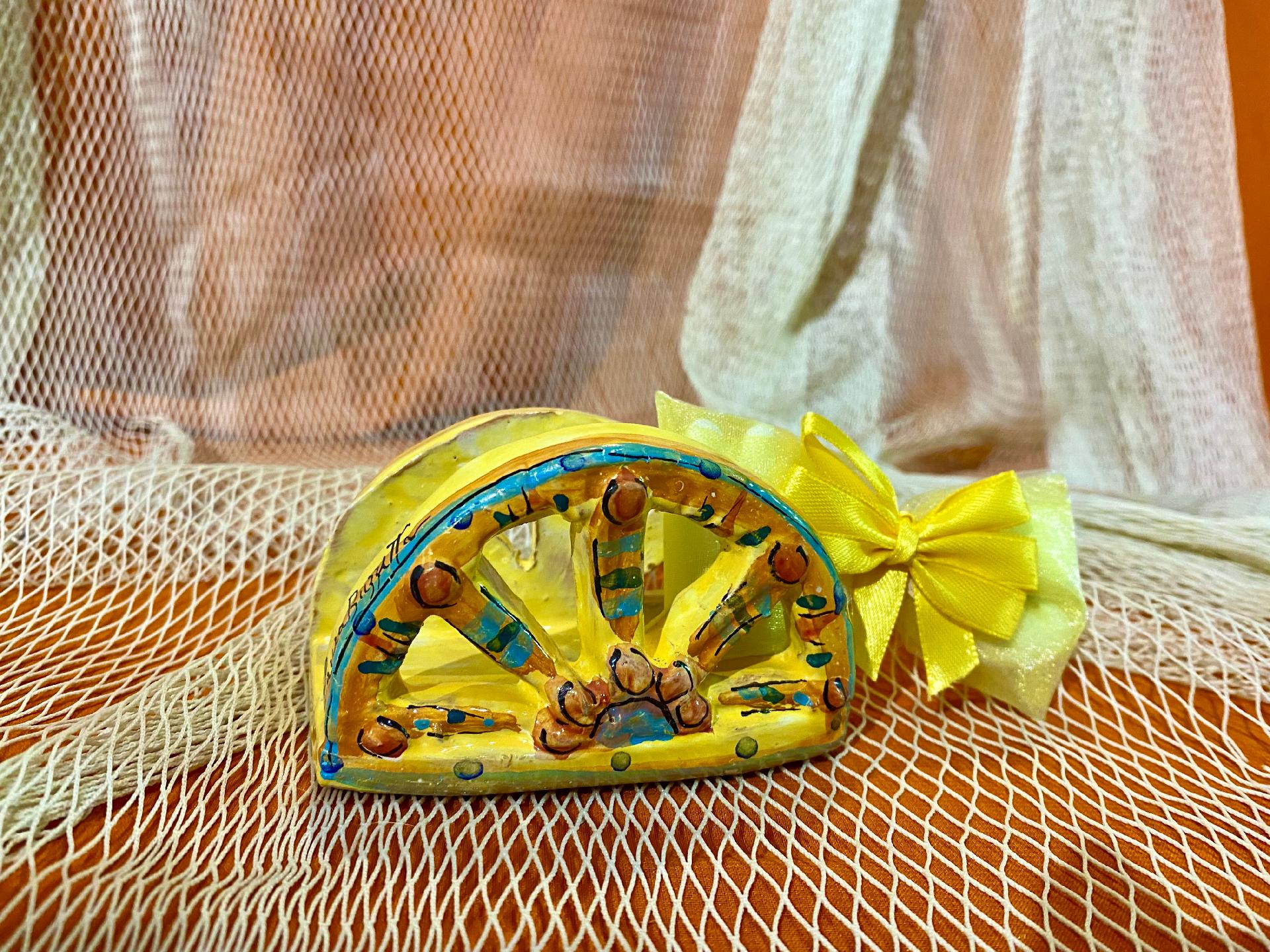 Ruota carretto siciliano - Bomboniera matrimonio, battesimo, comunione, laurea. Laura Buzzetta Sicilia