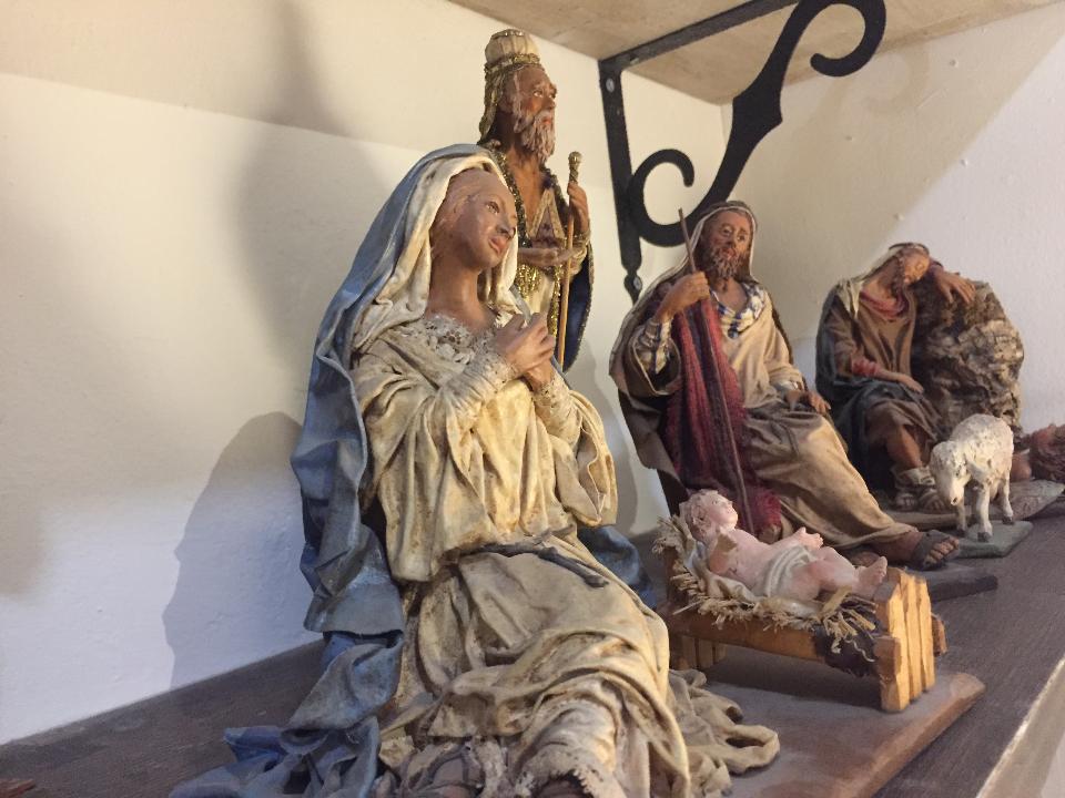 Natività in terracotta rivestita in stoffa - Personaggi presepe - Statuine presepe artigianale Laura Buzzetta presepe