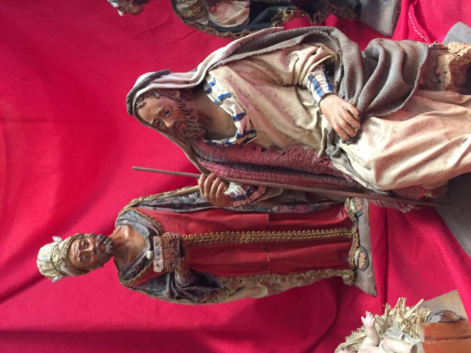 Re Magi in terracotta rivestita in stoffa - Personaggi presepe - Statuine presepe artigianale Laura Buzzetta presepe