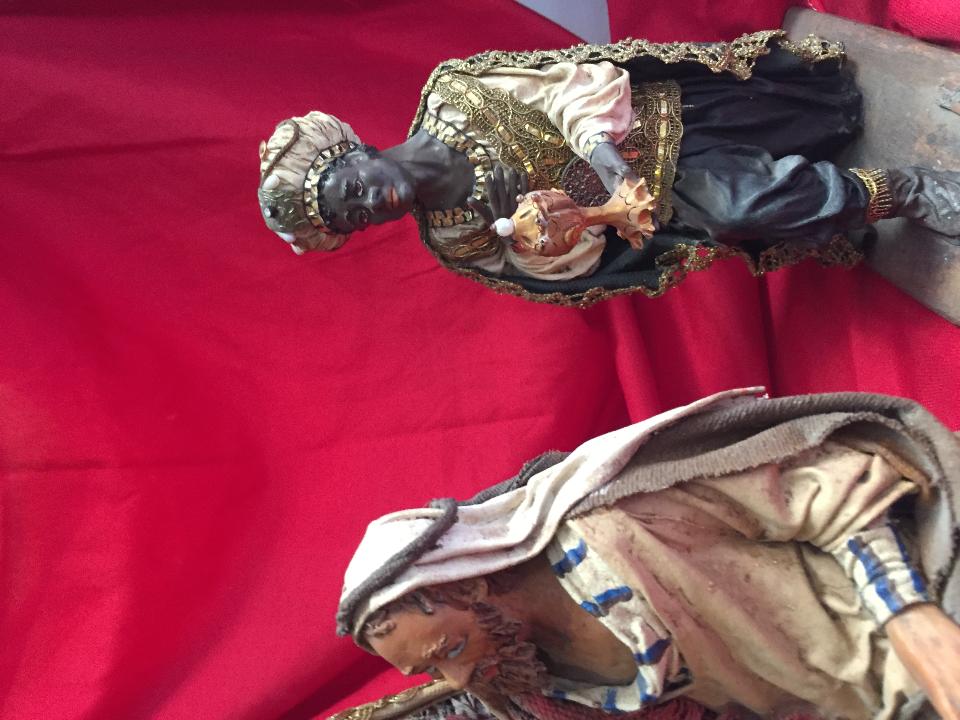 Re Magi in terracotta rivestita in stoffa - Personaggi presepe - Statuine presepe artigianale Laura Buzzetta presepe
