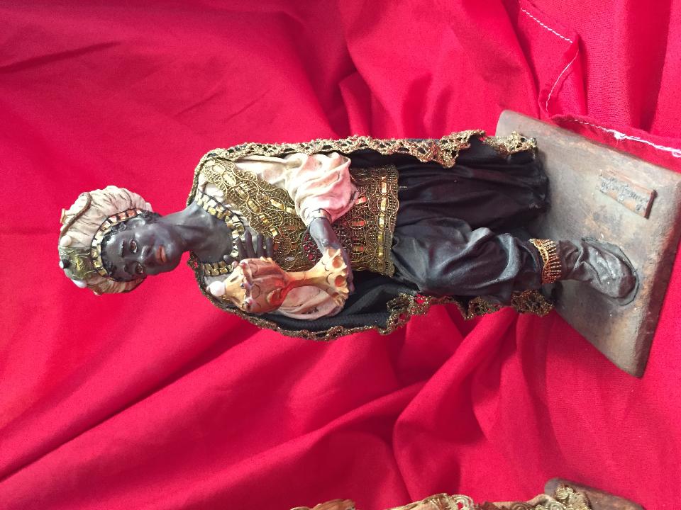 Re Magi in terracotta rivestita in stoffa - Personaggi presepe - Statuine presepe artigianale Laura Buzzetta presepe