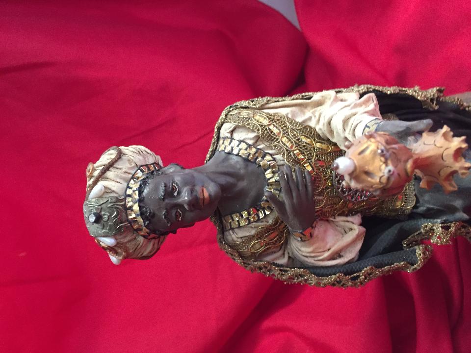 Re Magi in terracotta rivestita in stoffa - Personaggi presepe - Statuine presepe artigianale Laura Buzzetta presepe