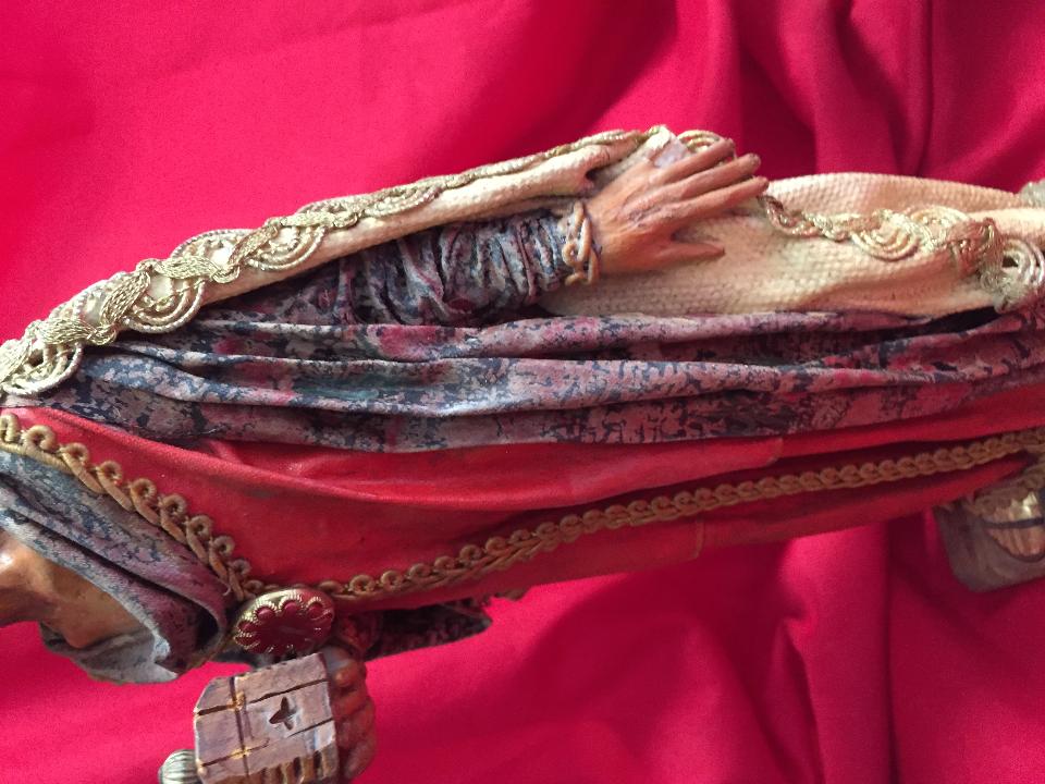 Re Magi in terracotta rivestita in stoffa - Personaggi presepe - Statuine presepe artigianale Laura Buzzetta presepe