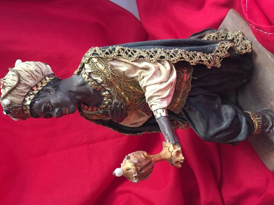 Re Magi in terracotta rivestita in stoffa - Personaggi presepe - Statuine presepe artigianale Laura Buzzetta presepe