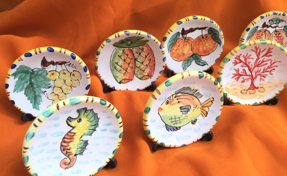 Bomboniera Piattino decorato diametro 9 cm. Matrimonio, nascita, battesimo, comunione, laurea Laura Buzzetta Sicilia