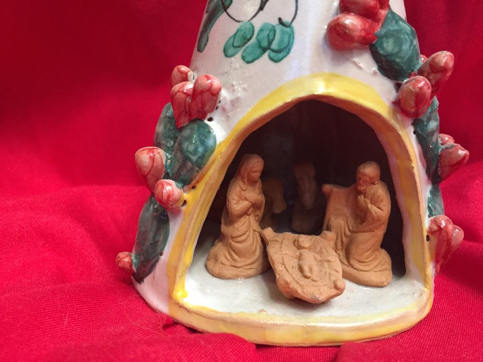 Presepino alberello stilizzato altezza 12 cm Laura Buzzetta natale