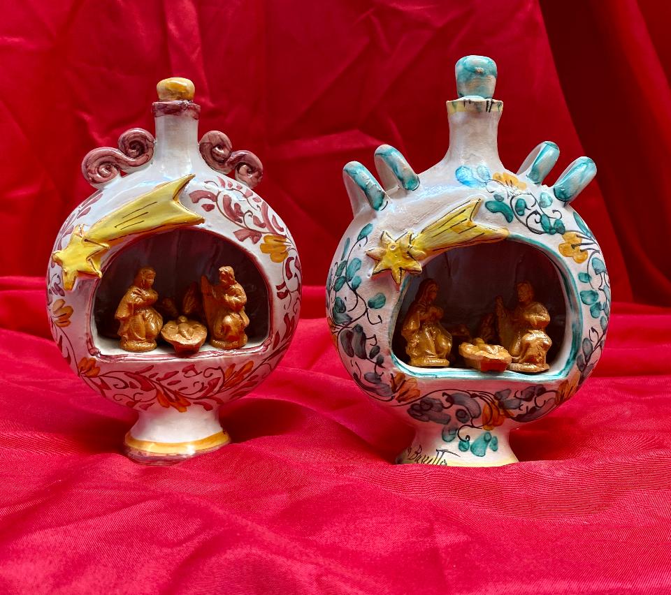 Presepino a Fiaschetto alt. 16 cm Laura Buzzetta natale