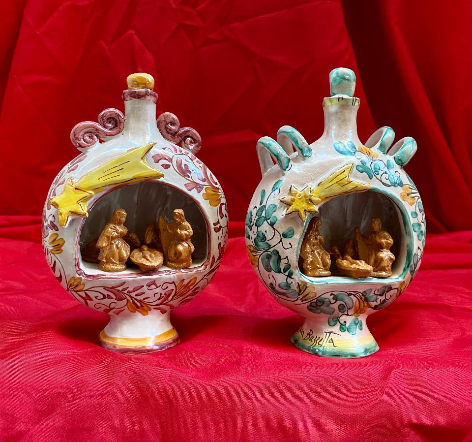 Presepino a Fiaschetto alt. 16 cm Laura Buzzetta natale