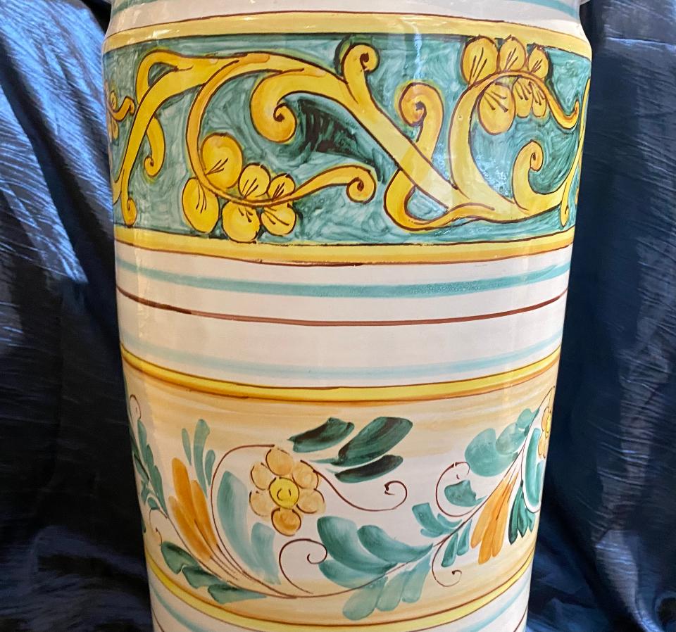 Portaombrelli ceramica dipinta a mano. Laura Buzzetta Sicilia