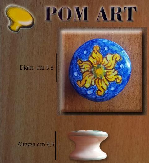 Pomello personalizzato- Fiore geometrico Laura Buzzetta - PomArt personalizzato