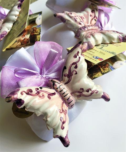 Farfalle - bomboniera personalizzata matrimonio, nascita, comunione, battesimo, laurea, anniversari Laura Buzzetta bomboniere ceramica