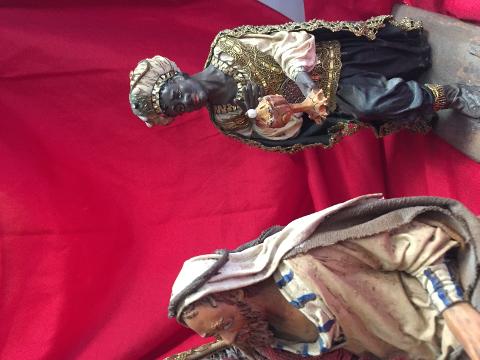 Re Magi in terracotta rivestita in stoffa - Personaggi presepe - Statuine presepe artigianale Laura Buzzetta presepe