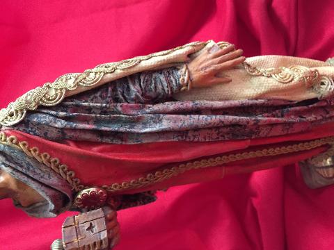 Re Magi in terracotta rivestita in stoffa - Personaggi presepe - Statuine presepe artigianale Laura Buzzetta presepe