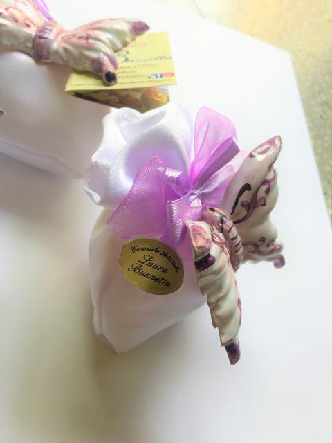 Farfalle - bomboniera personalizzata matrimonio, nascita, comunione, battesimo, laurea, anniversari Laura Buzzetta bomboniere ceramica