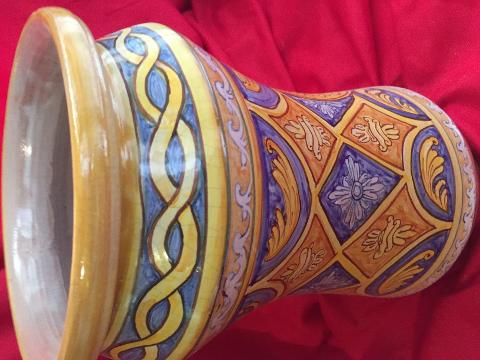 Albarello in ceramica alt. 28 cm con Santa Rosalia Laura Buzzetta ceramica arredo