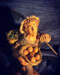 Contadino  - Personaggi presepe - Statuina presepe artigianale Laura Buzzetta terracotta e stoffa