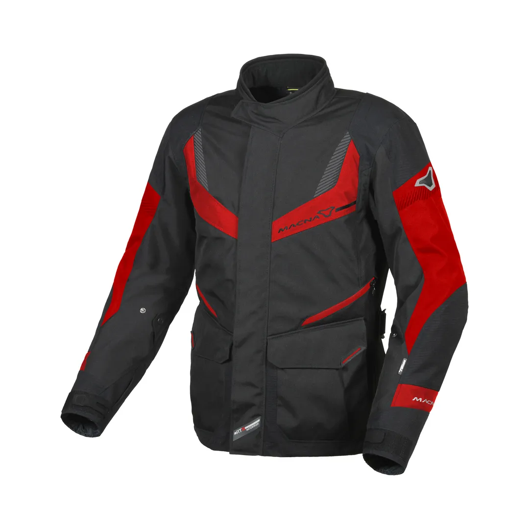 RANCHER GIACCA TECNICA IMPERMEABILE RAINTEX LAMINATED MESH MACNA BLACK RED
