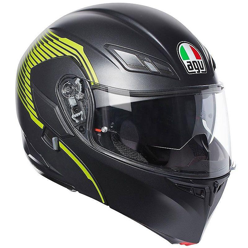 COMPACT ST E2205 MULTI - AGV   VERMONT-BLACK MATT/YELLOW FLUO