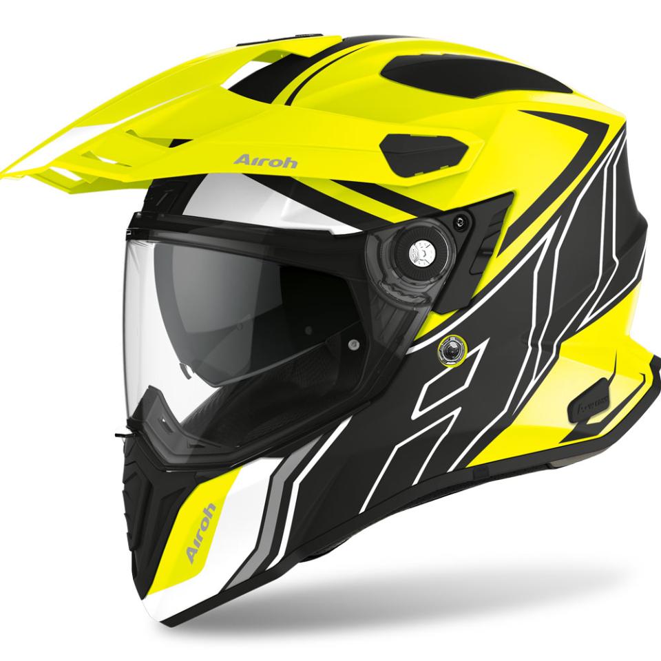 COMMANDER CASCO HELMET ON-OFF SPORT-TOURING-ADVENTURE AIROH DUO YELLOW MATT