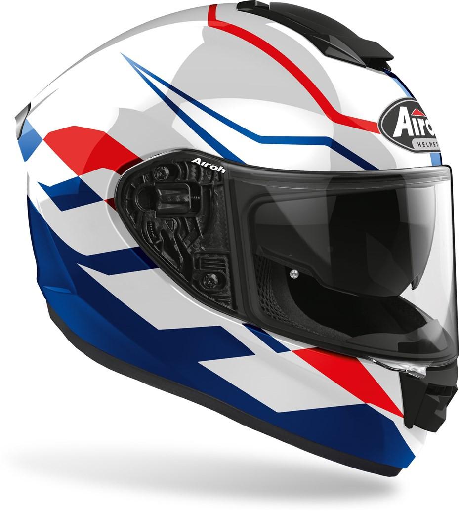 ST 501 - FROST BLU AIROH CASCO FULL FACE TRI-COMPOSITE