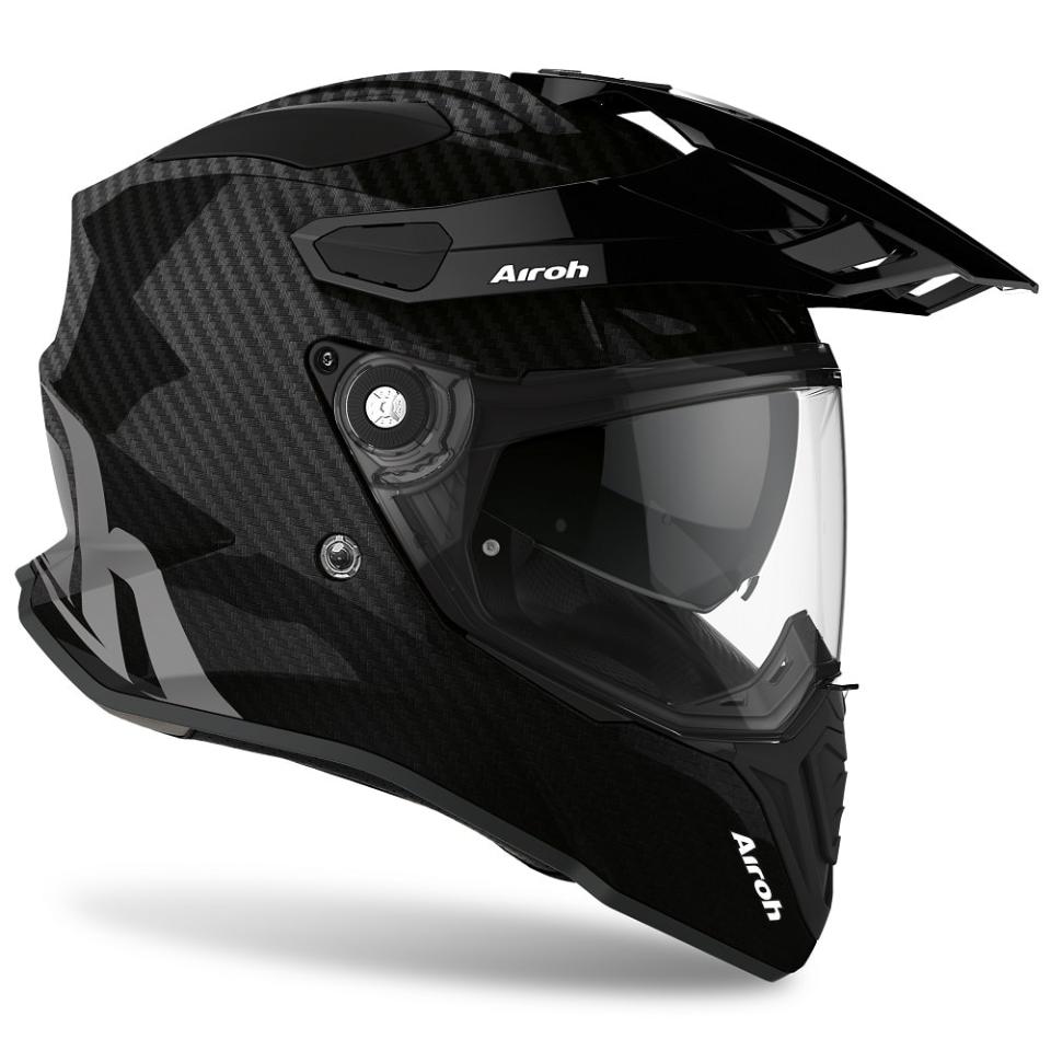 COMMANDER CASCO HELMET ON-OFF SPORT-TOURING-ADVENTURE AIROH FULL CARBON GLOSS