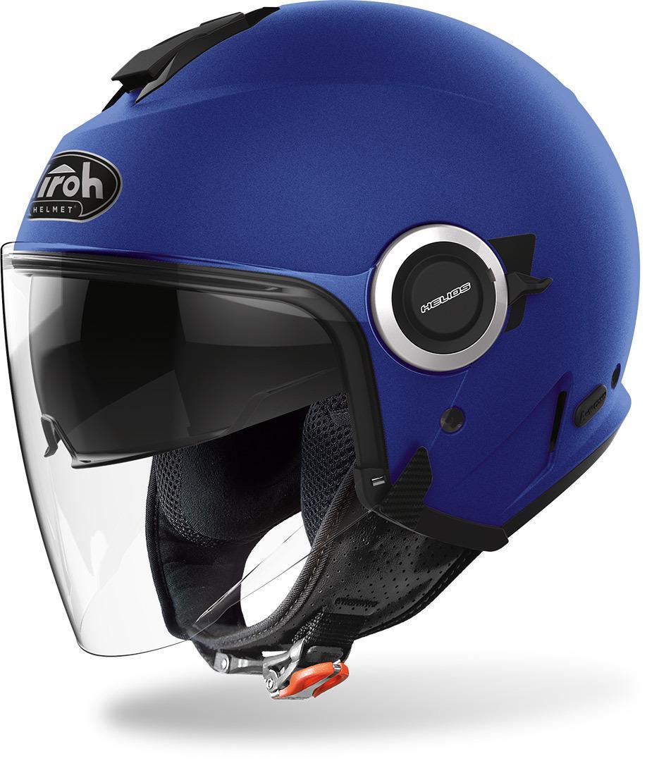 HELIOS COLOR BLU MATT AIROH CASCO JET IN TERMOPLASTICA