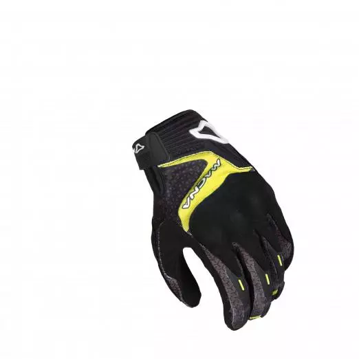 Octar - Guanto da moto mezza stagione/estate MACNA black fluo-yellow