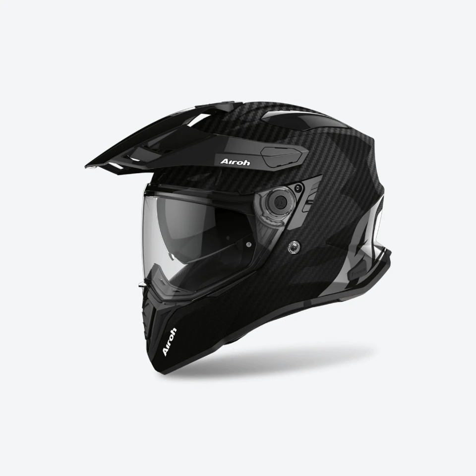 COMMANDER CASCO HELMET ON-OFF SPORT-TOURING-ADVENTURE AIROH FULL CARBON GLOSS