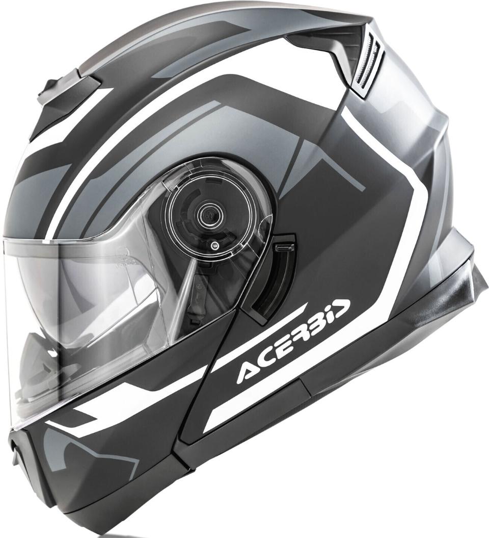 CASCO SEREL MODULARE ACERBIS BLACK/WHITE/ GREY