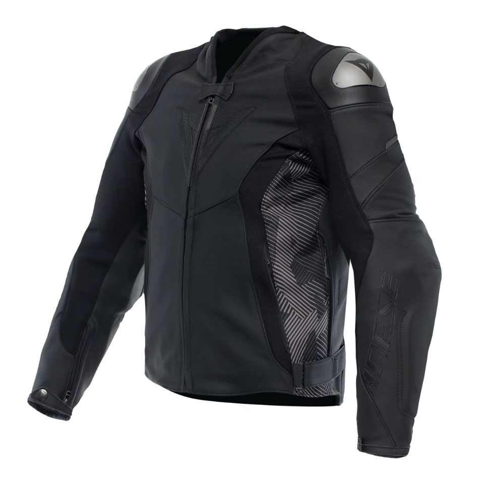 AVRO 5 LEATHER JACKET DAINESE Giacca da moto in pelle bovina tutu con inserti elasticizzati S1 e Microelastic 2.0.