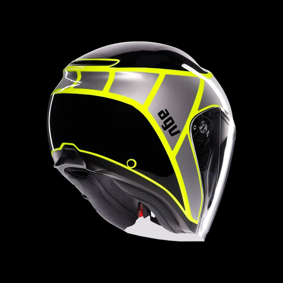 IRIDES AGV DAVAO BLACK-GREY-YELLOW