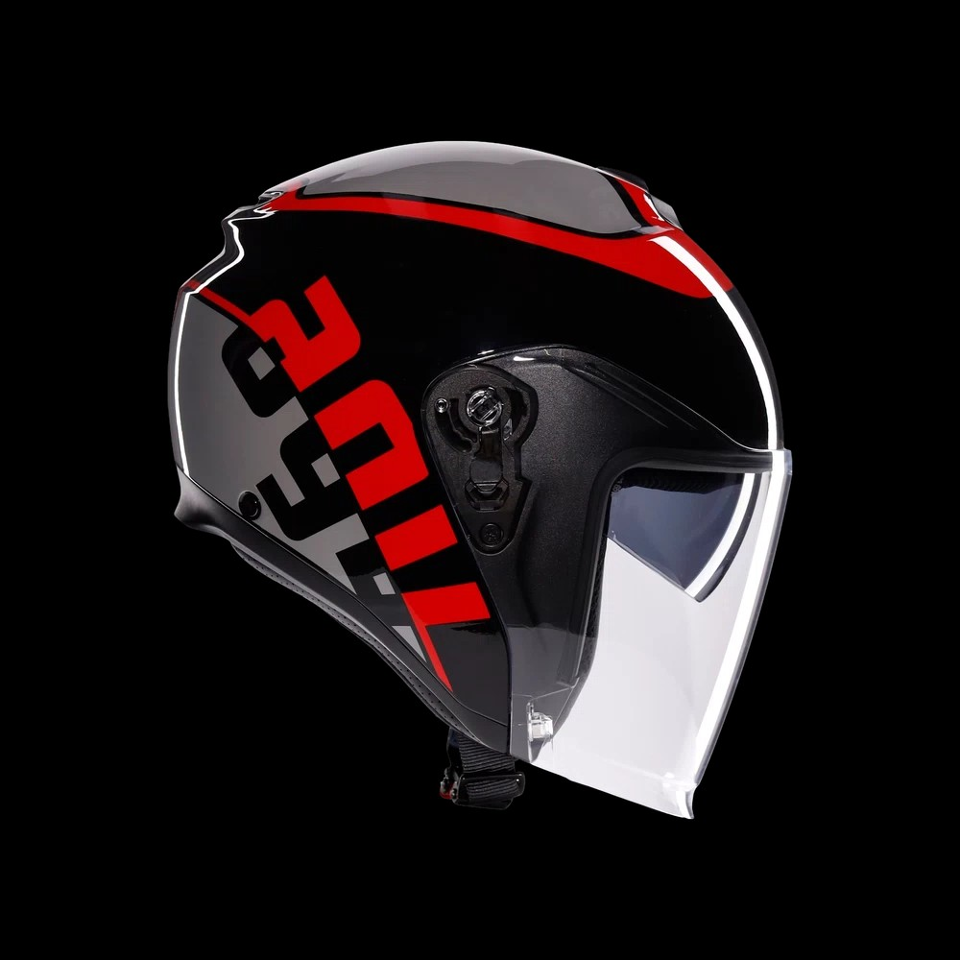 IRIDES AGV VALENZA MATT GREY - BLACK - RED