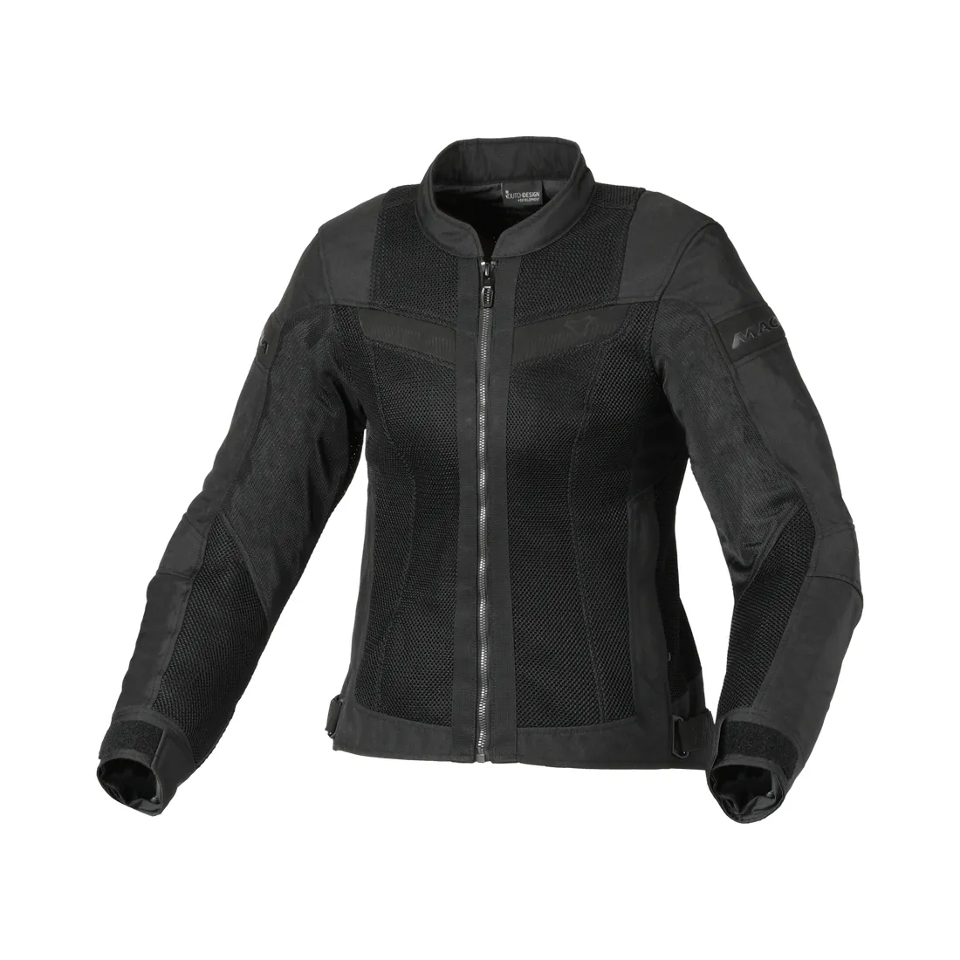 VELOTURA LADY GIACCA DONNA ESTIVA TRAFORATA CON PROTEZIONI MACNA BLACK