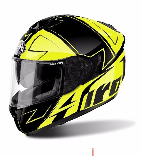ST701 WAY YELLOW GLOSS ON-ROAD HELMET AIROH Casco ON-ROAD in fibre composite