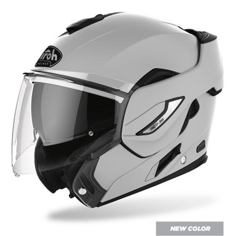 REV 19 MONOCOLORE AIROH CONCRETE GRAY COMPLETO DI PINLOCK