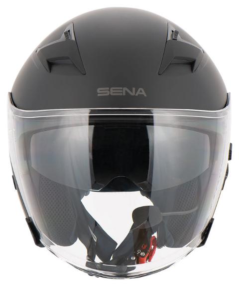 OUTSTAR - CASCO JET CON INTERFONO SENA - URBAN - SPORT - TOURING SENA black