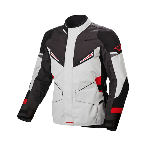 SONAR  BLACK light grey/ black/ red MACNA Giacca Tecnica impermeabile Raintex Laminated Mesh