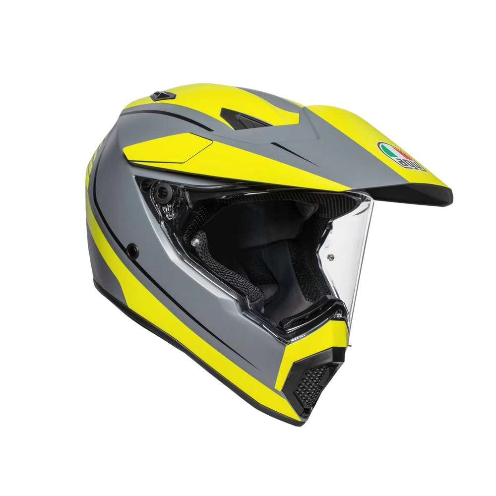 CASCO ADVENTURE TOURING AGV AX9 AGV PACIFIC ROAD MATT GREY YELLOW FLUO BLACK Palermo