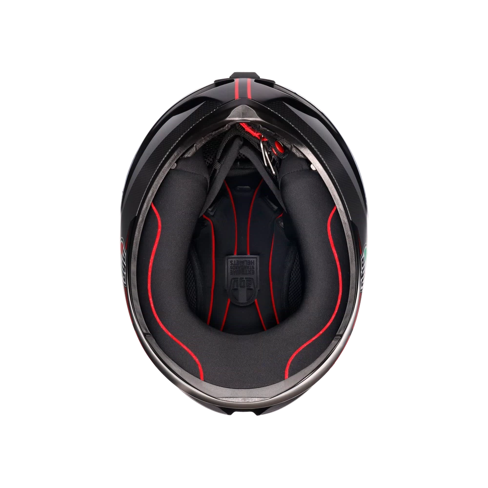 K1-S LAP CASCO MOTO INTEGRALE AGV MATT BLACK - GREY - RED