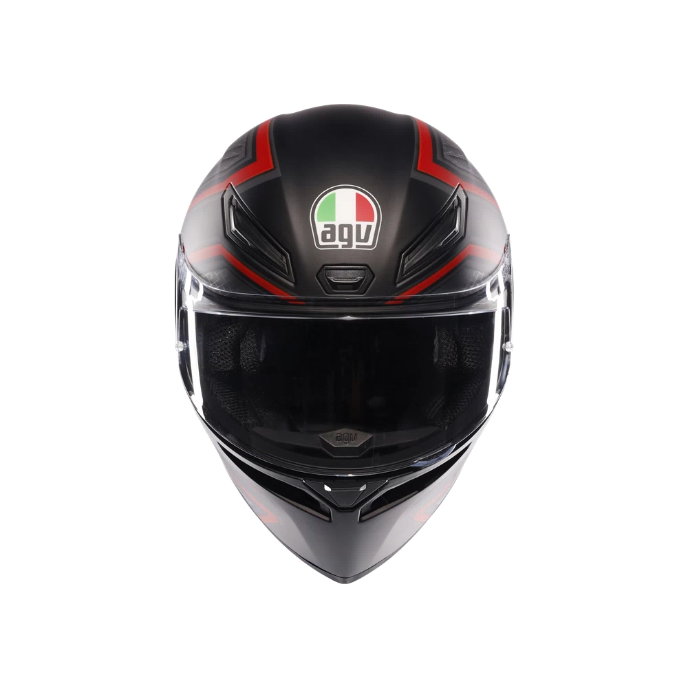 K1-S SLING CASCO MOTO INTEGRALE AGV MATT BLACK - RED