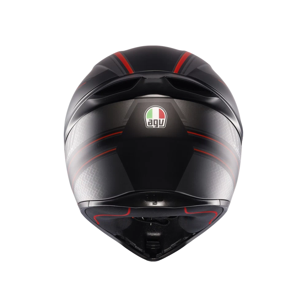 K1-S SLING CASCO MOTO INTEGRALE AGV MATT BLACK - RED