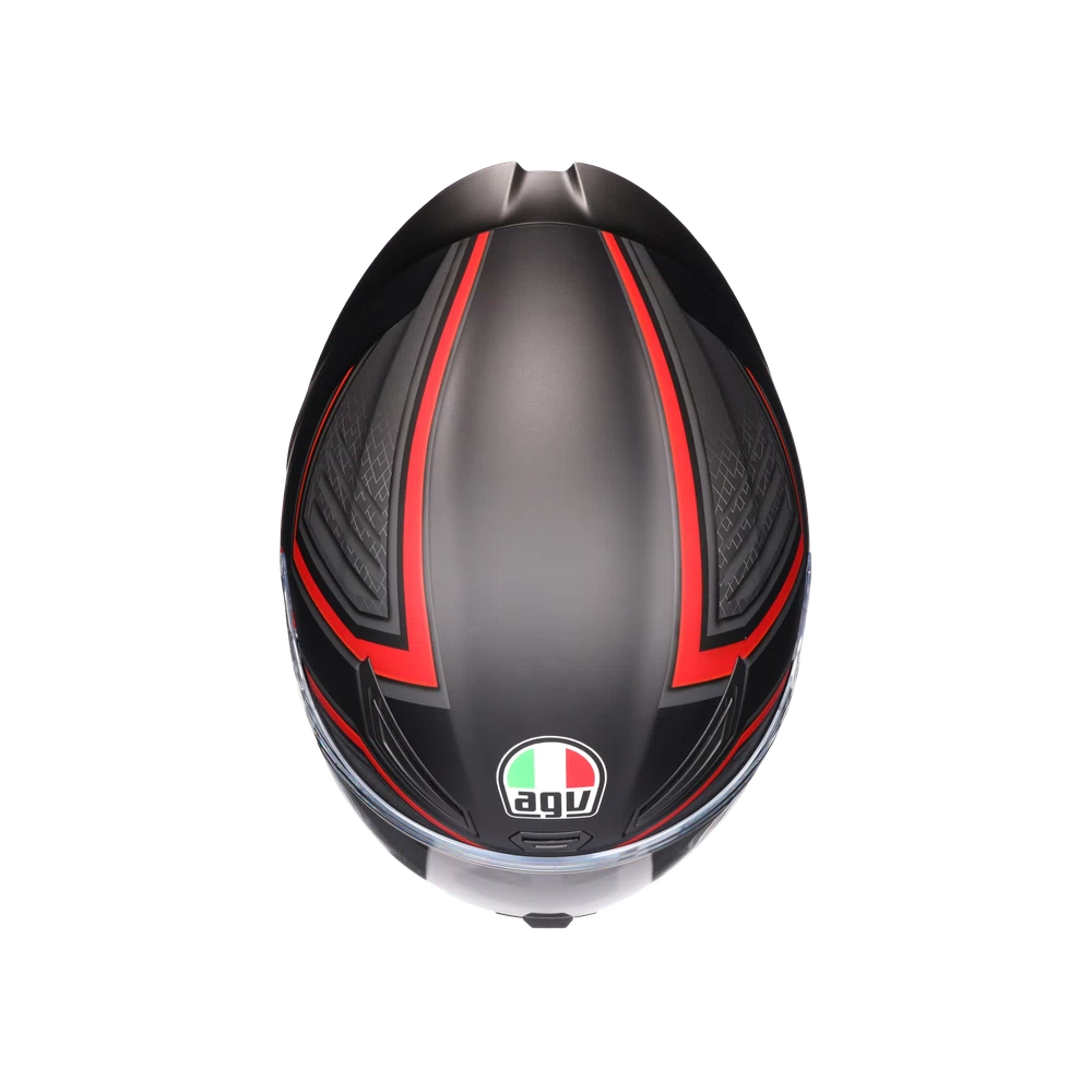 K1-S SLING CASCO MOTO INTEGRALE AGV MATT BLACK - RED