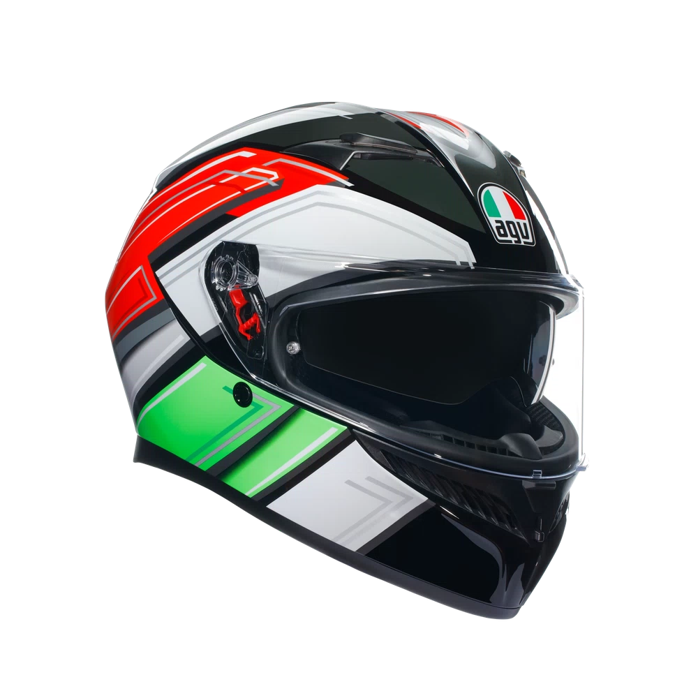 K3 CASCO MOTO INTEGRALE 2206 AGV WING BLACK/ITALY Palermo