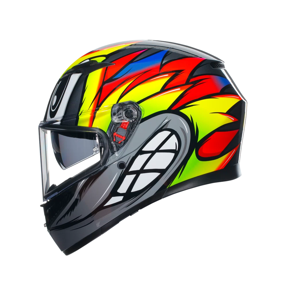 K3 CASCO MOTO INTEGRALE 2206 AGV BIRDY 2.0 GREY/YELLOW/RED