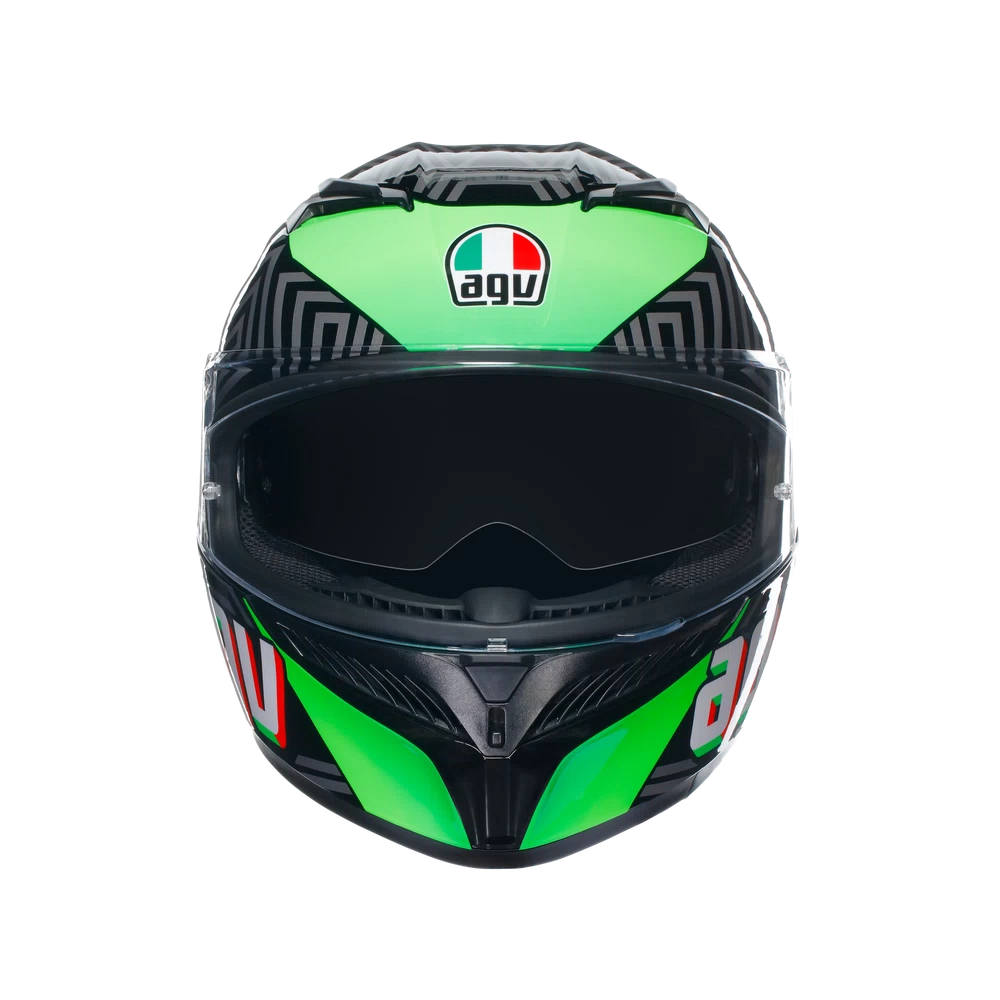 K3 CASCO MOTO INTEGRALE 2206 AGV KAMALEON BLACK/RED/GREEN